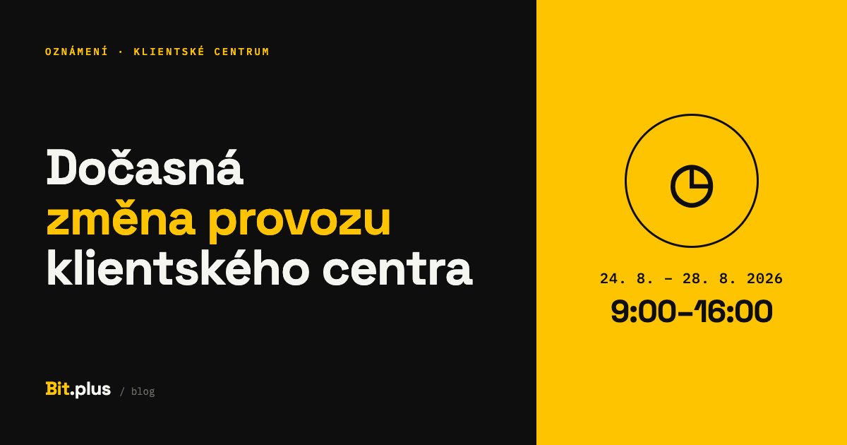 Dočasná změna provozu klientského centra